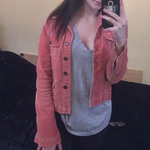 Pink jean jacket! Vintage, flare sleeves!